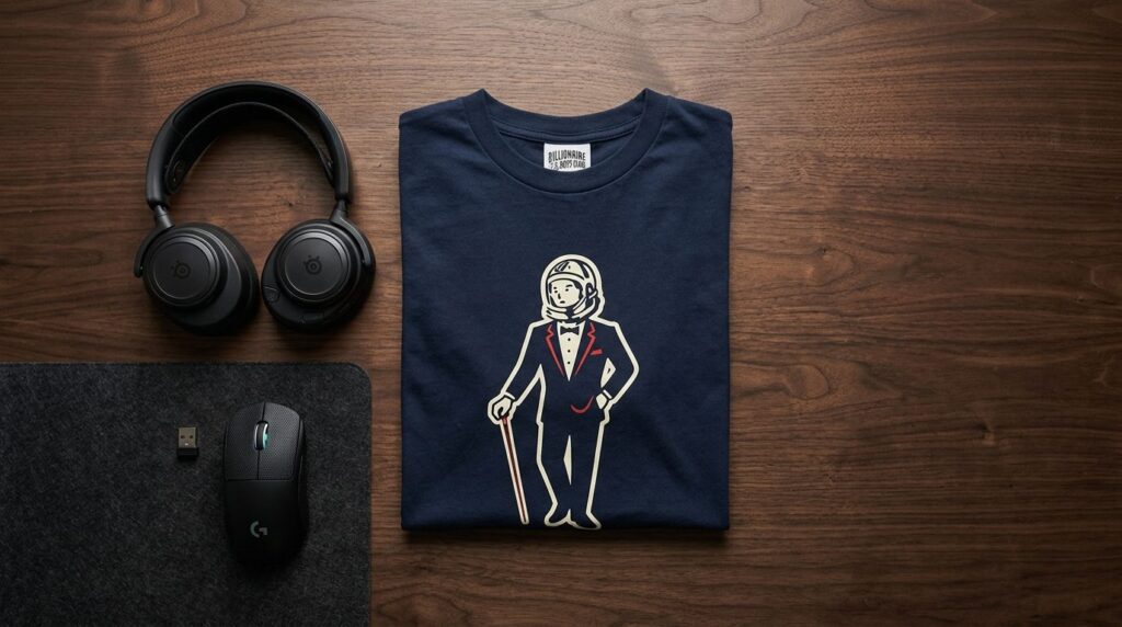 Overhead flat lay photography of a folded stone Billionaire 